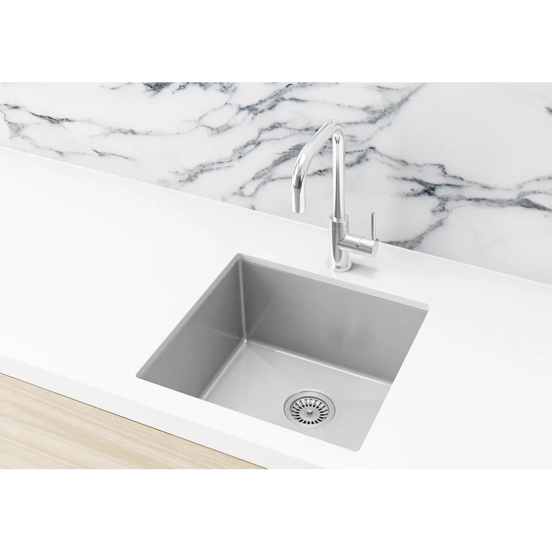 Meir Kitchen Sink Single Bowl 450mm X 450mm - Brushed Nickel - Image 6