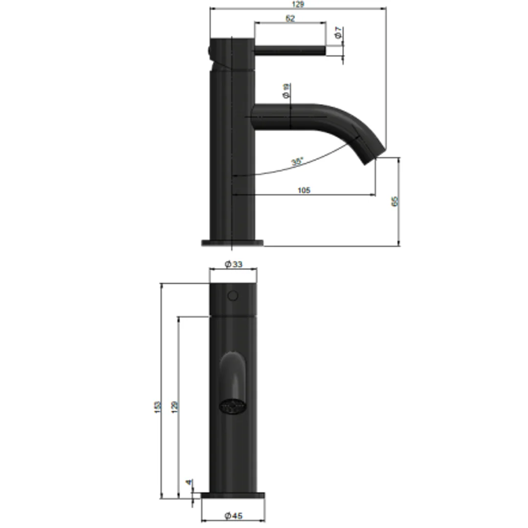 Meir Piccola Basin Mixer Tap Polished Chrome - Image 3