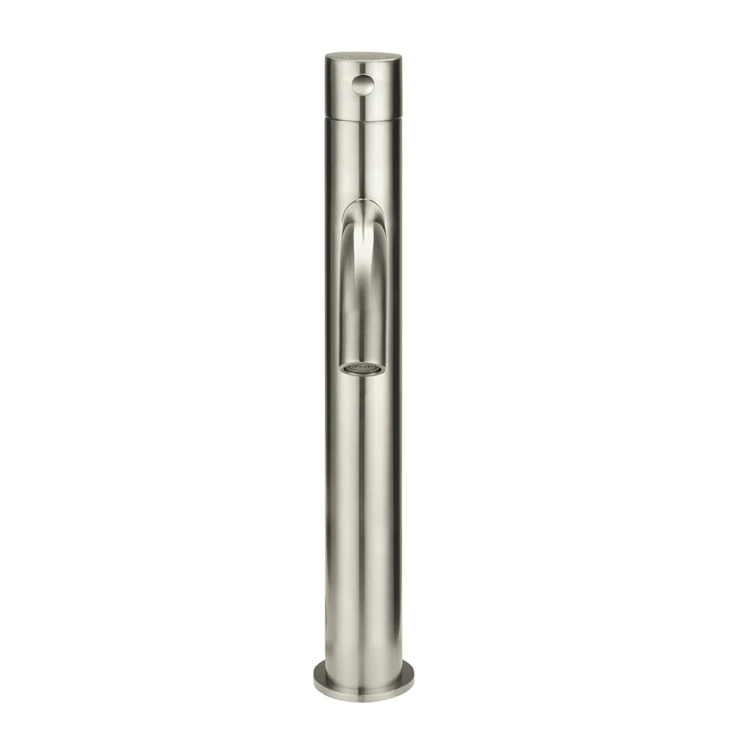 Meir Piccola Tall Basin Mixer Tap With 130Mm Spout Brushed Nickel - Image 4