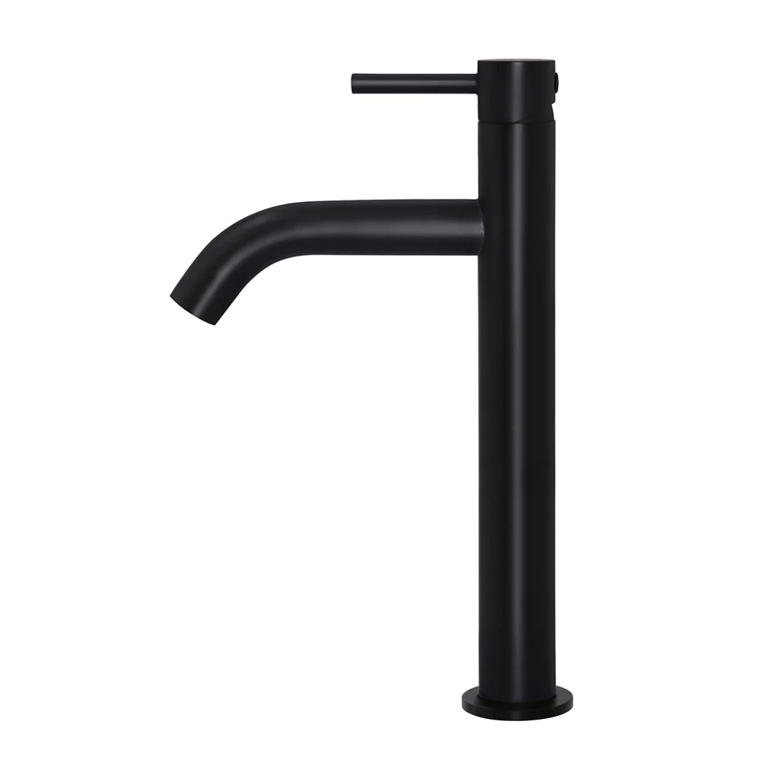 Meir Piccola Tall Basin Mixer Tap With 130Mm Spout Matte Black - Image 3