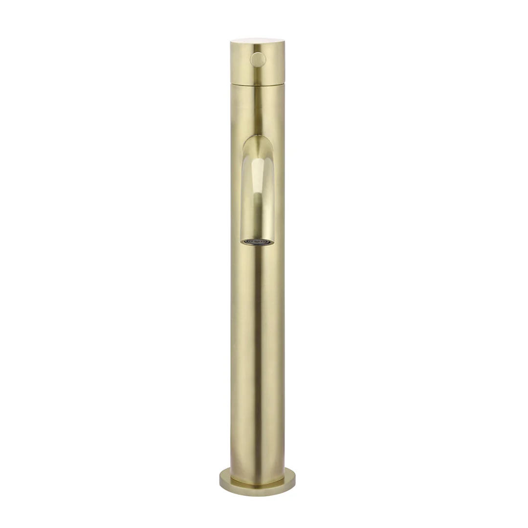 Meir Piccola Tall Basin Mixer Tap With 130Mm Spout Tiger Bronze - Image 4