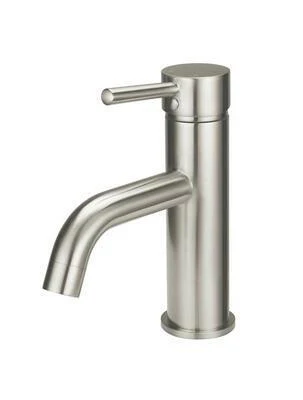 Meir Round Basin Mixer Curved Brushed Nickel Mb03-Pvdbn - Image 2