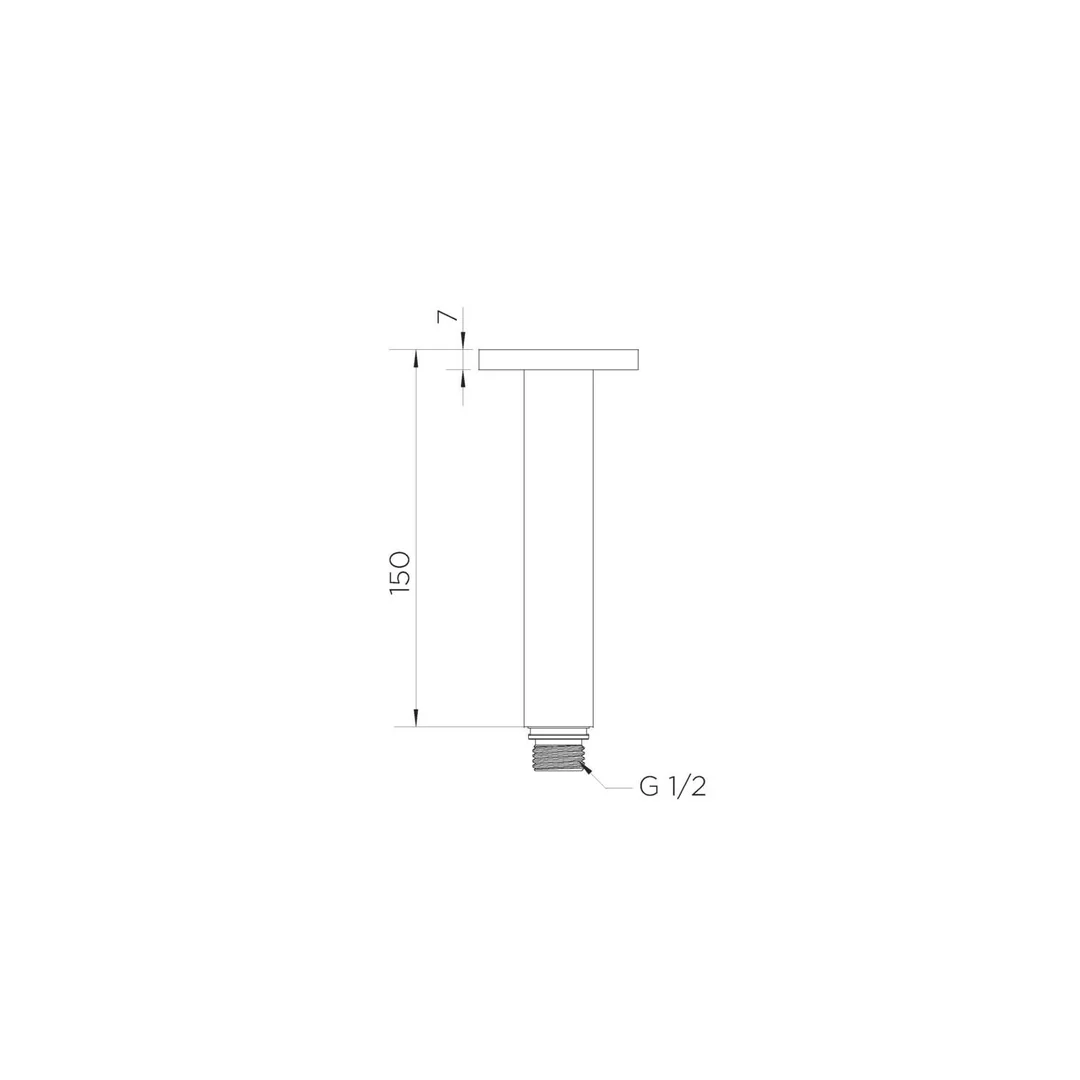 Meir Round Ceiling Shower Arm 150Mm Tiger Bronze Ma07-150-Pvdbb - Image 2