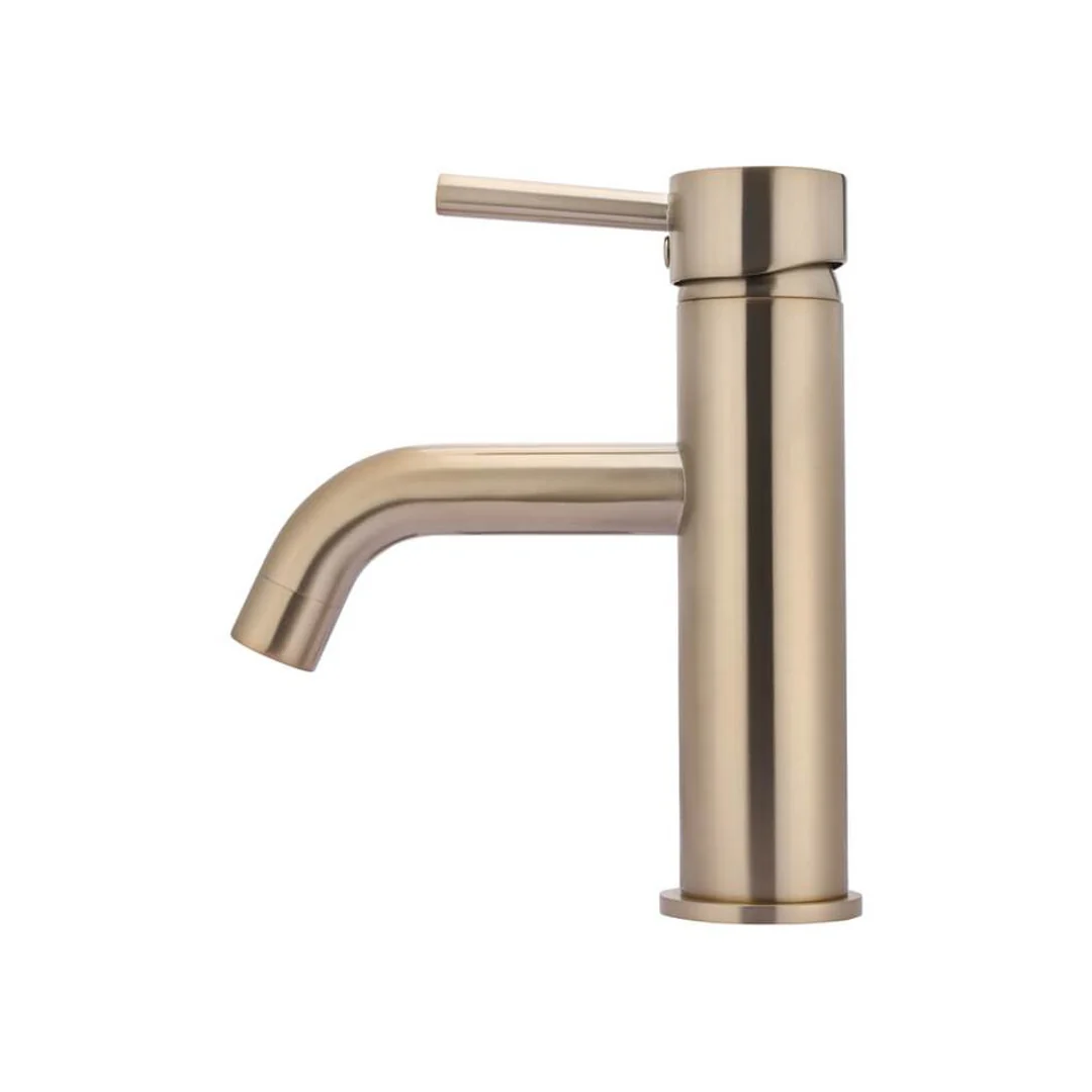 Meir Round Champagne Basin Mixer With Curved Spout - Image 2