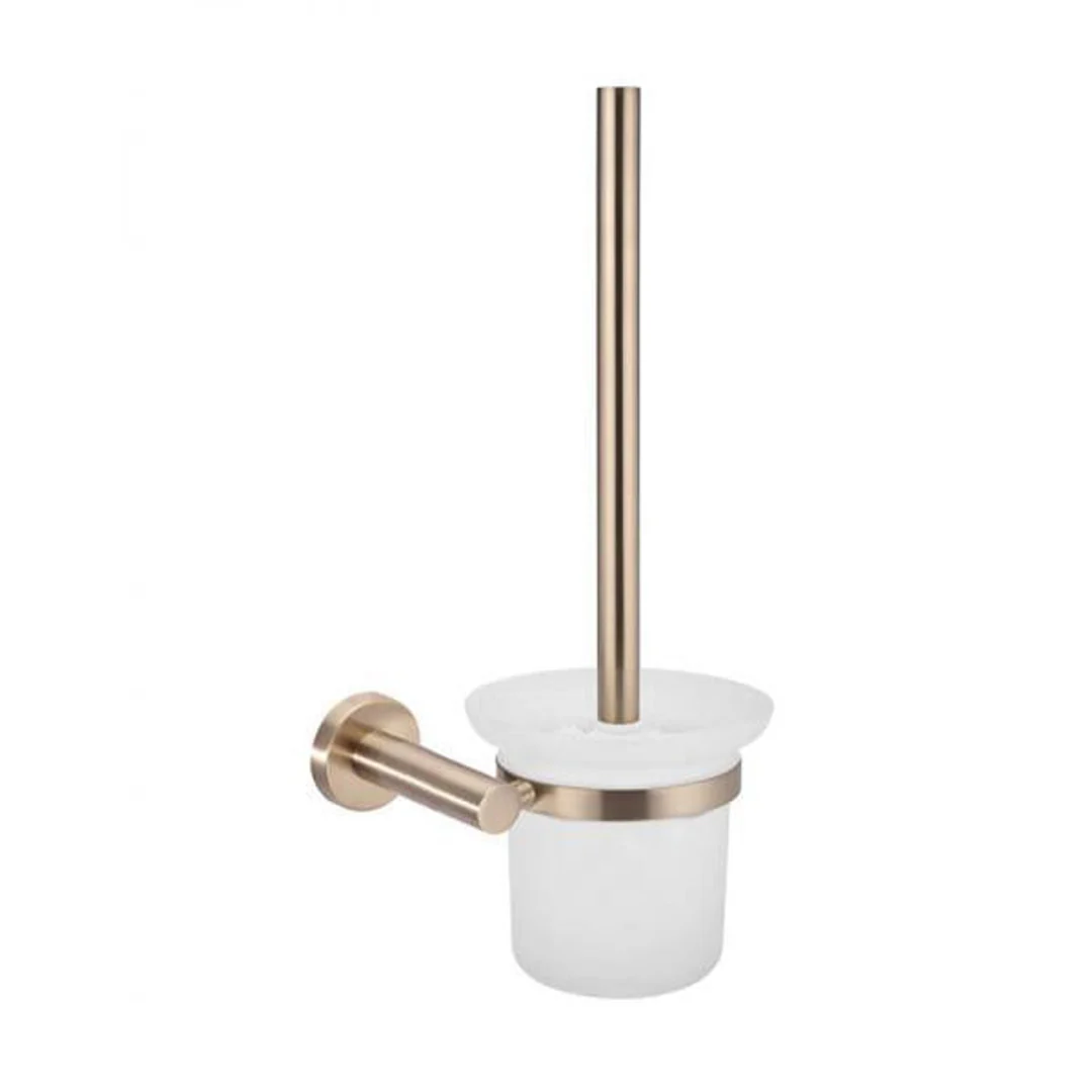 Meir Round Champagne Toilet Brush And Holder - Image 2
