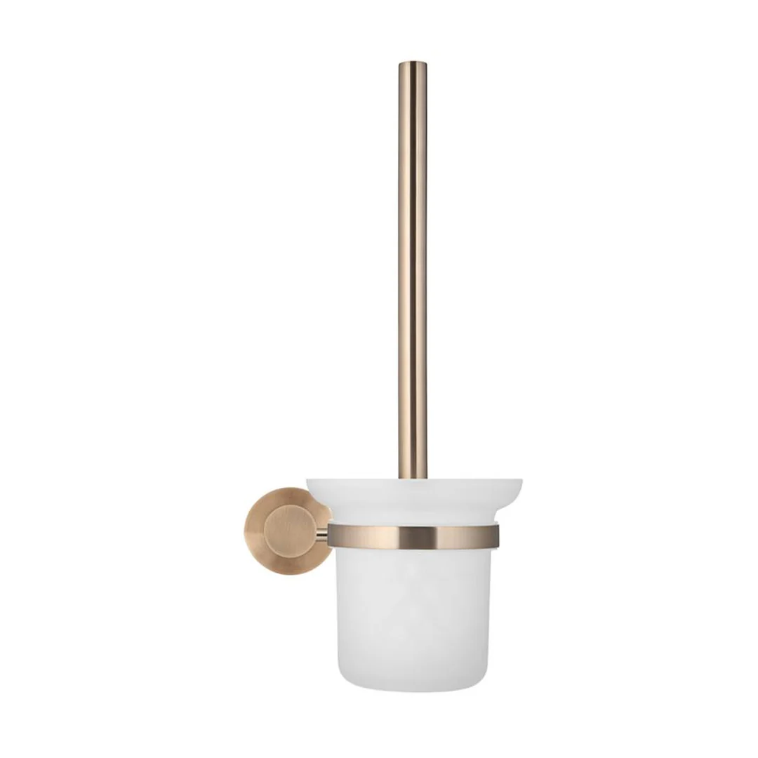 Meir Round Champagne Toilet Brush And Holder - Image 3