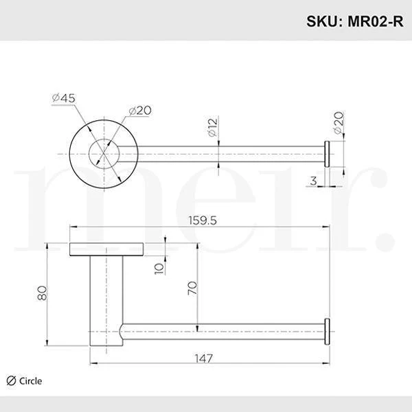Meir Round Champagne Toilet Roll Holder - Image 8