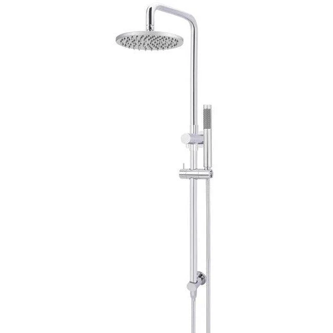 Meir Round Combination Shower Rail 200mm Rose & Hand Shower - Chrome - Image 5