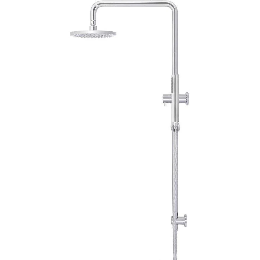 Meir Round Combination Shower Rail 200mm Rose & Hand Shower - Chrome - Image 6