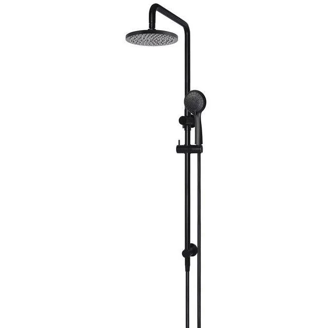 Meir Round Combination Shower Rail 200mm Rose & Hand Shower - Matte Black - Image 5