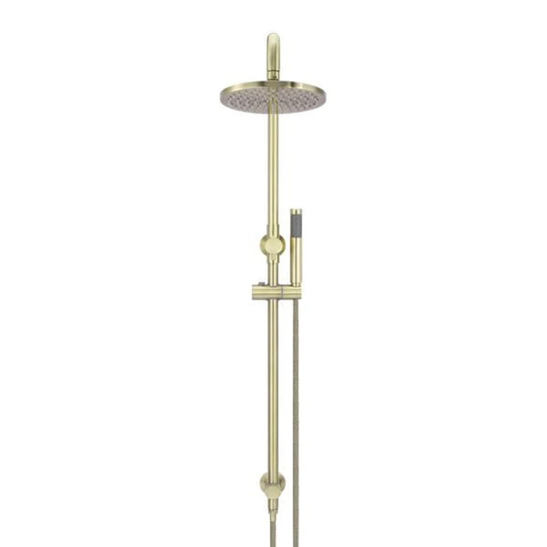Meir Round Combination Shower Rail 200mm Rose & Hand Shower - Tiger Bronze - Image 2
