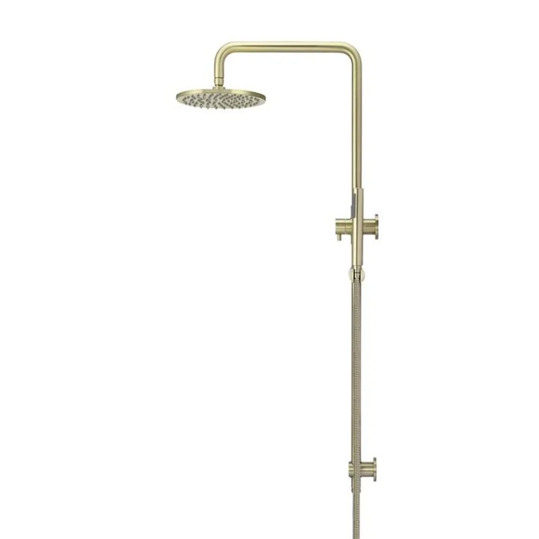 Meir Round Combination Shower Rail 200mm Rose & Hand Shower - Tiger Bronze - Image 3