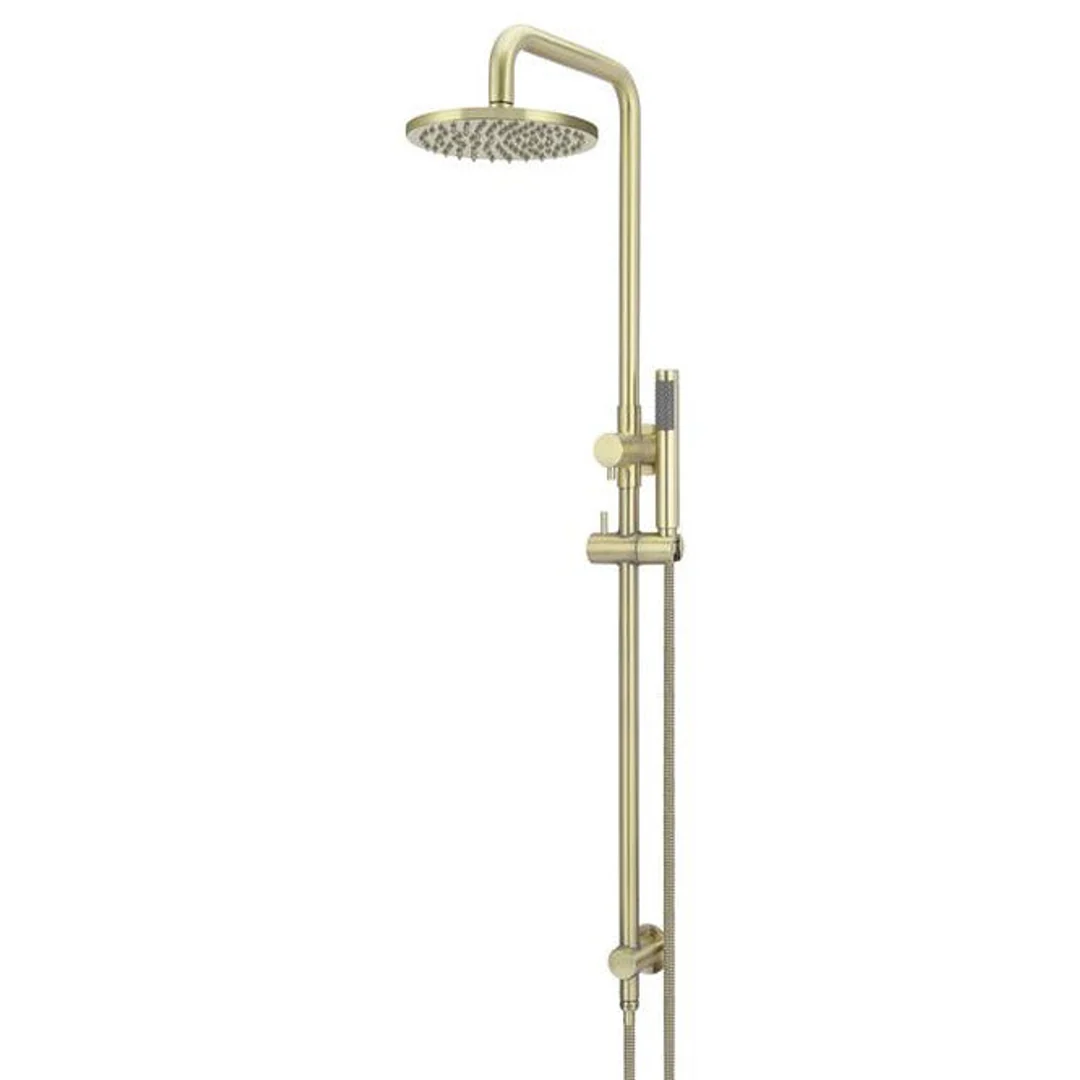 Meir Round Combination Shower Rail 200mm Rose & Hand Shower - Tiger Bronze - Image 4