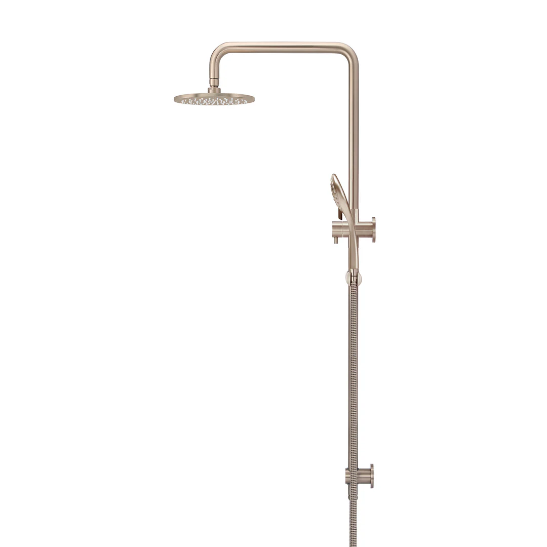 Meir Round Combination Shower Rail 200Mm Rose Three Function Hand Shower Champagne - Image 4