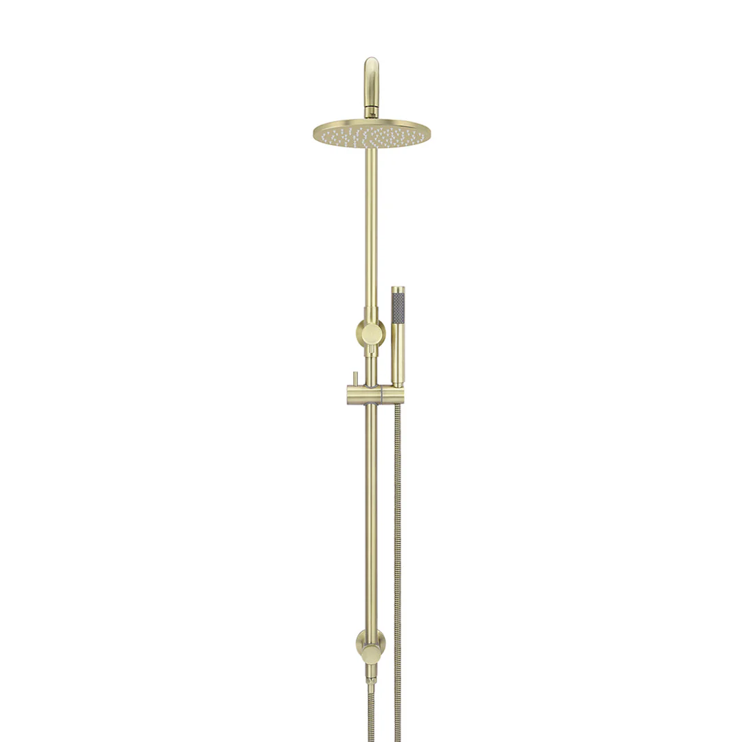 Meir Round Combination Shower Rail 200mm Rose Three Function Hand Shower Tiger Bronze