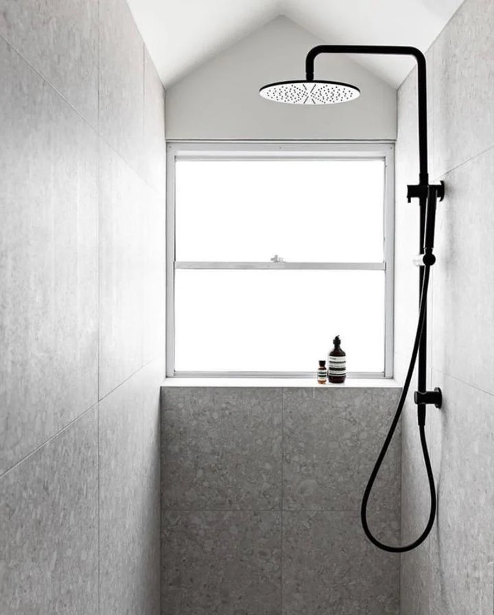Meir Round Combination Shower Rail 300mm Rose & Hand Shower - Matte Black - Image 10