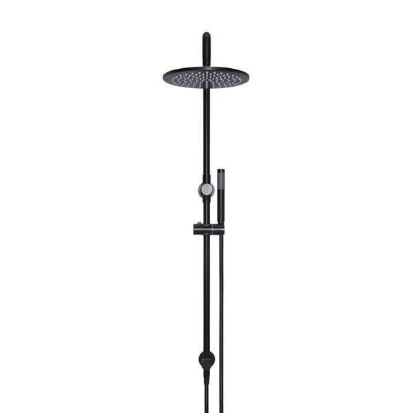 Meir Round Combination Shower Rail 300mm Rose & Hand Shower - Matte Black - Image 7