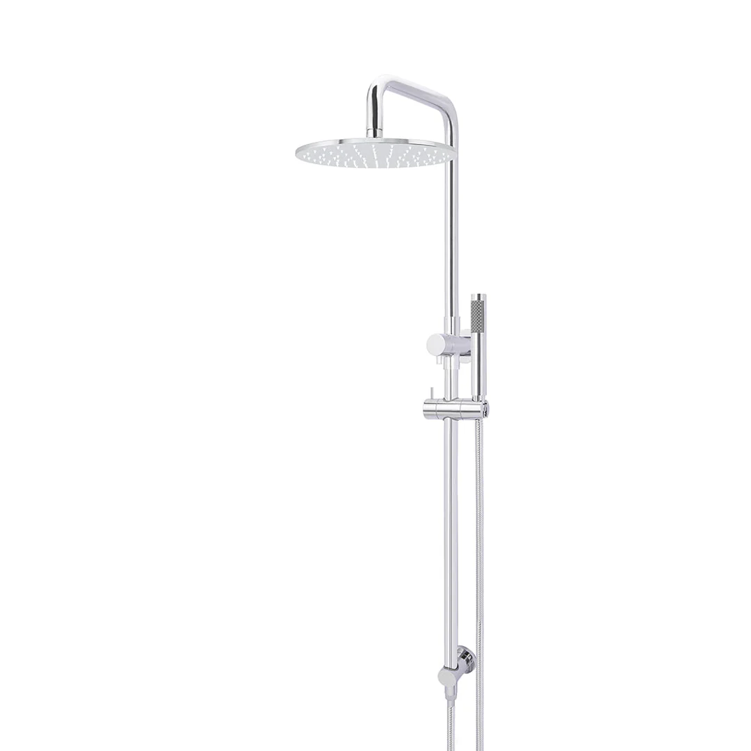 Meir Round Combination Shower Rail 300mm Rose Single Function Hand Shower Polished Chrome - Image 3