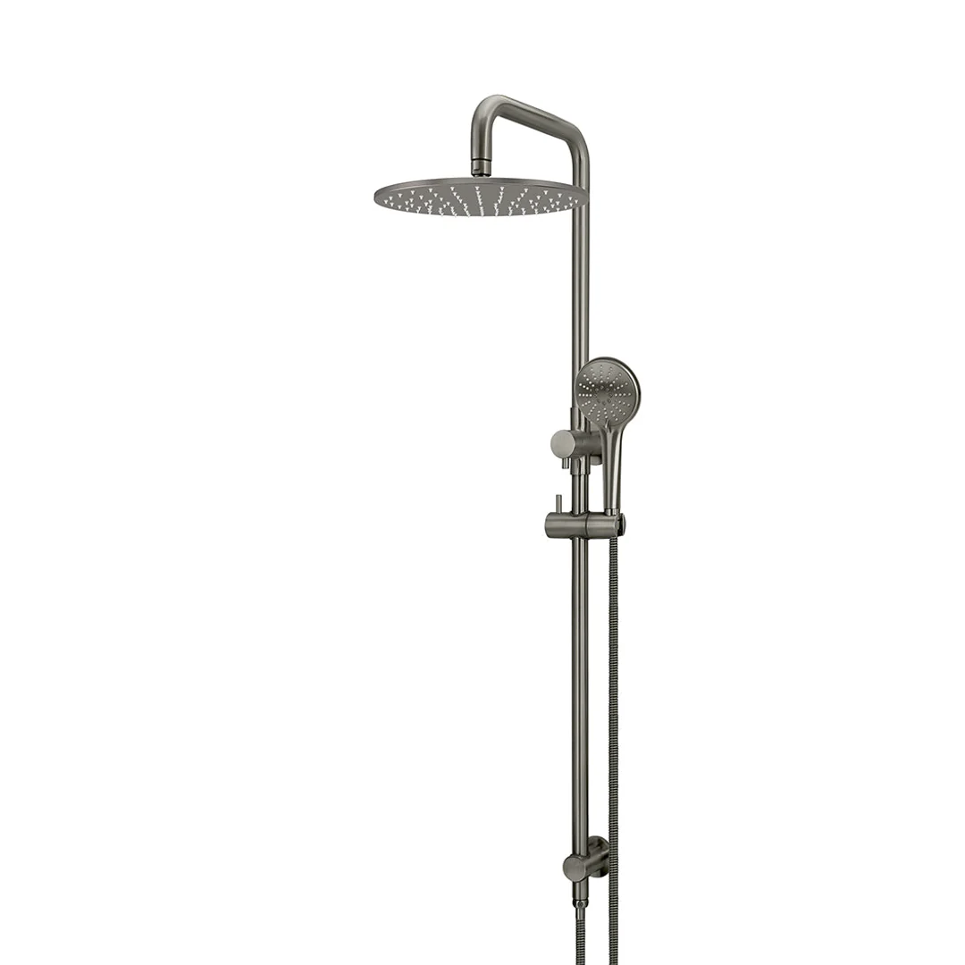 Meir Round Combination Shower Rail 300mm Rose Three Function Hand Shower Shadow - Image 3