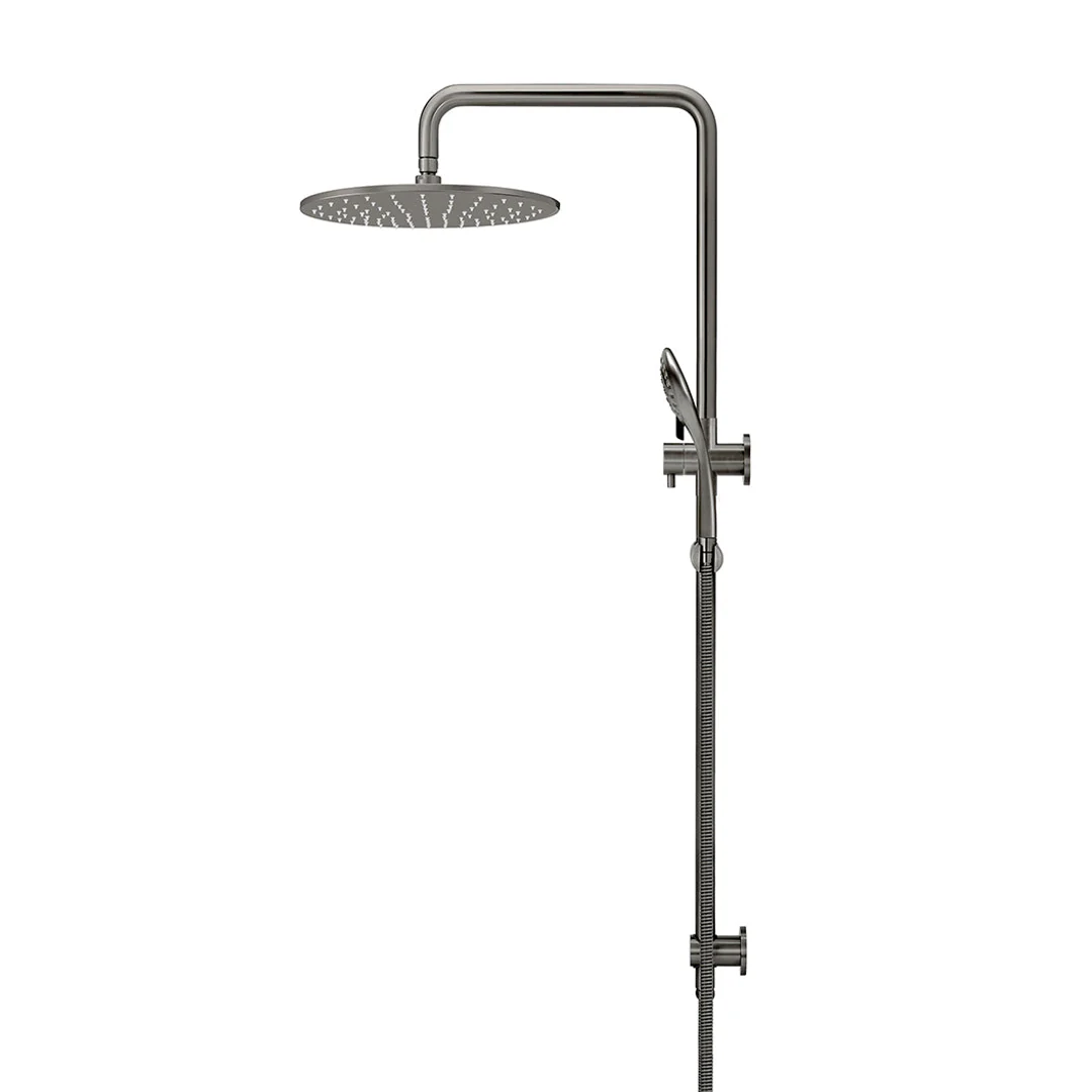 Meir Round Combination Shower Rail 300mm Rose Three Function Hand Shower Shadow - Image 4