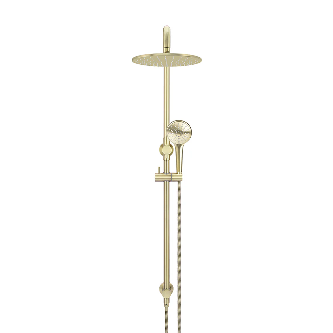 Meir Round Combination Shower Rail 300mm Rose Three Function Hand Shower Tiger Bronze