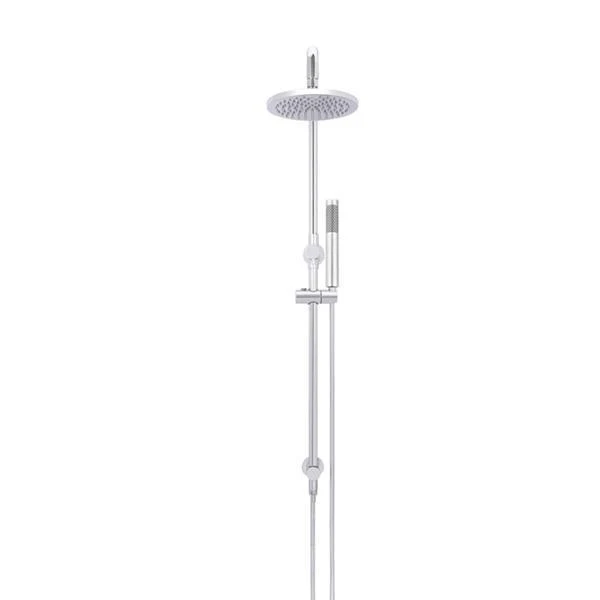 Meir Round Combo Shower Rail 200mm Rose 3-Function Hand Shower Polished Chrome - Image 3