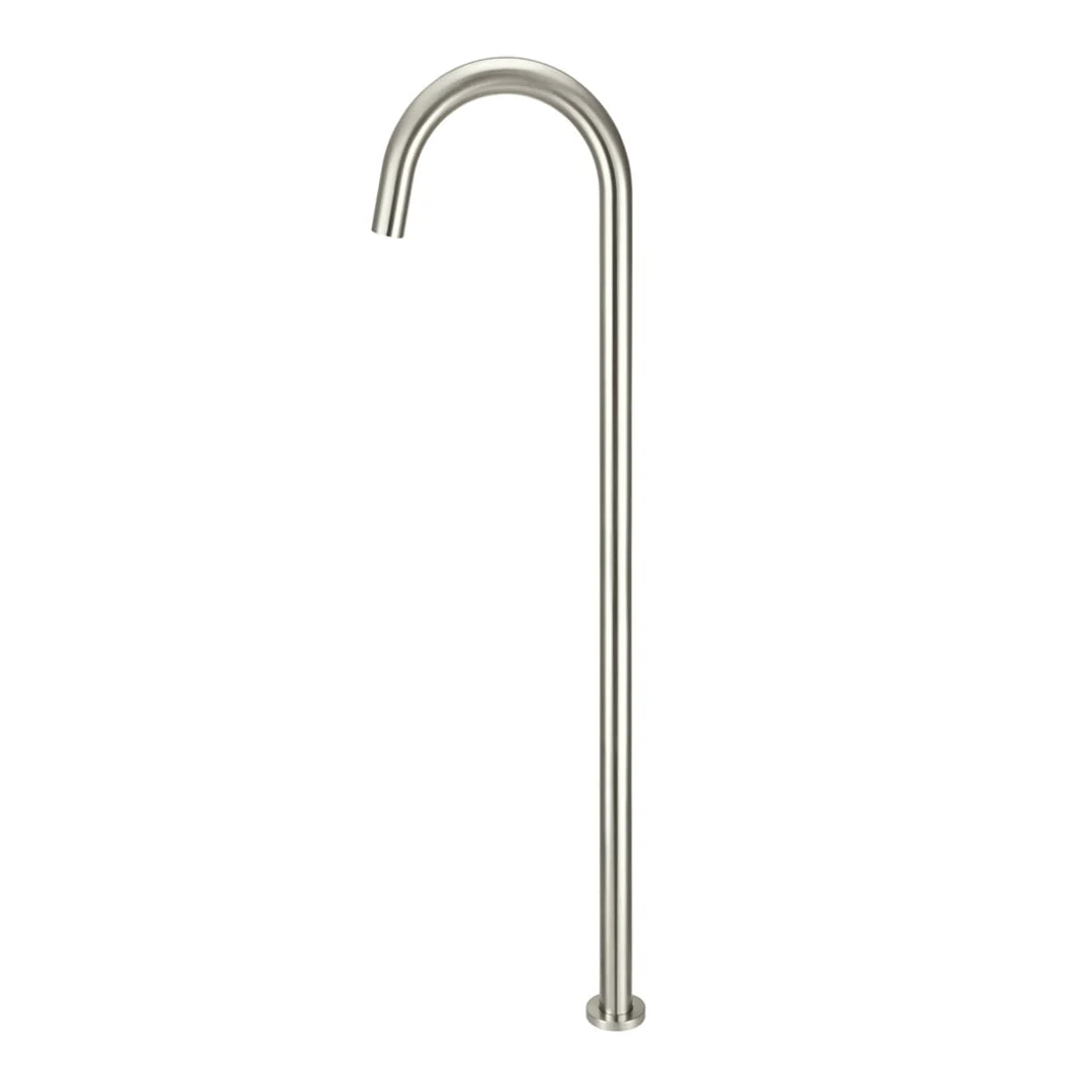 Meir Round Freestanding Bath Spout Brushed Nickel - Image 5