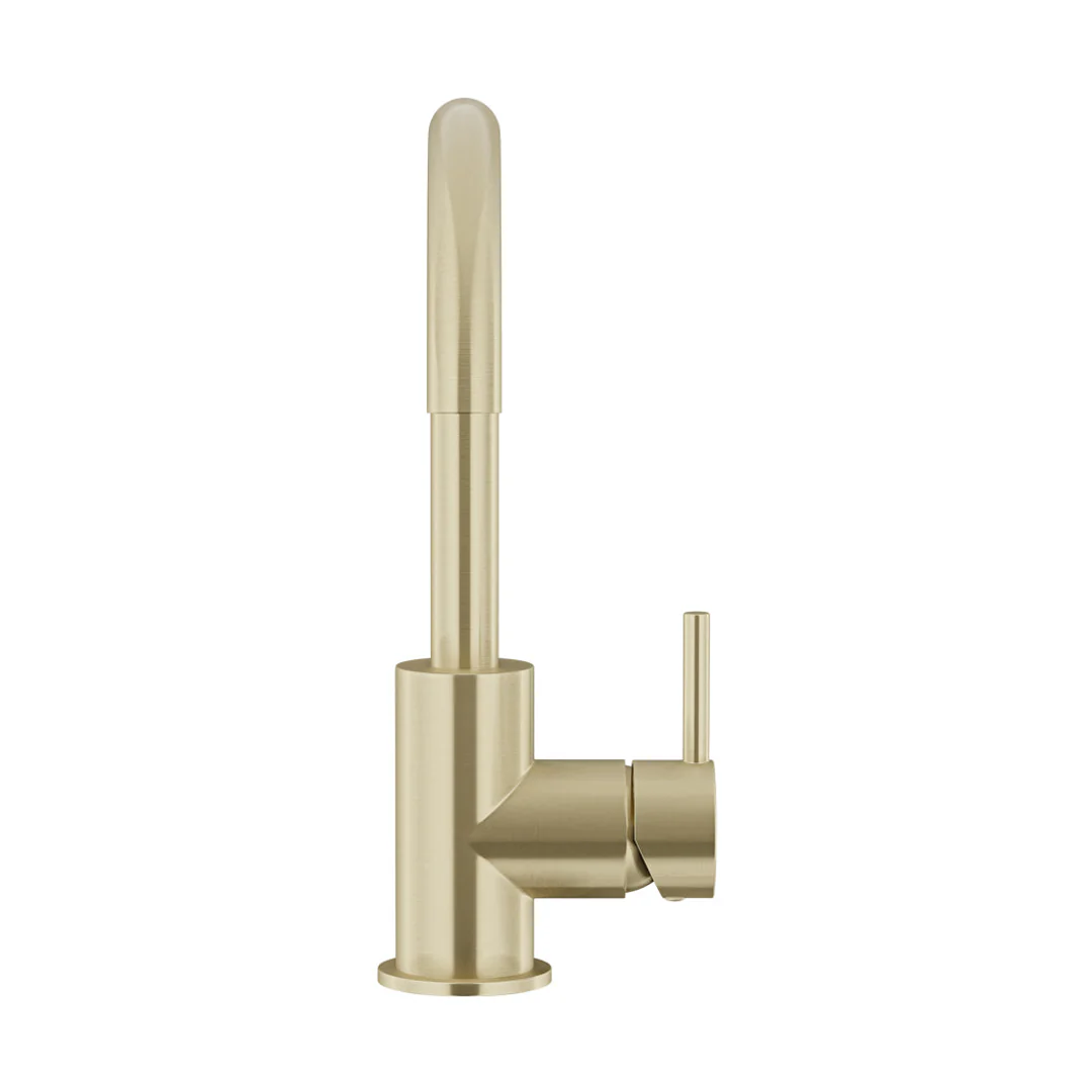 Meir Round Gooseneck Basin Mixer With Cold Start Tiger Bronze - Image 3