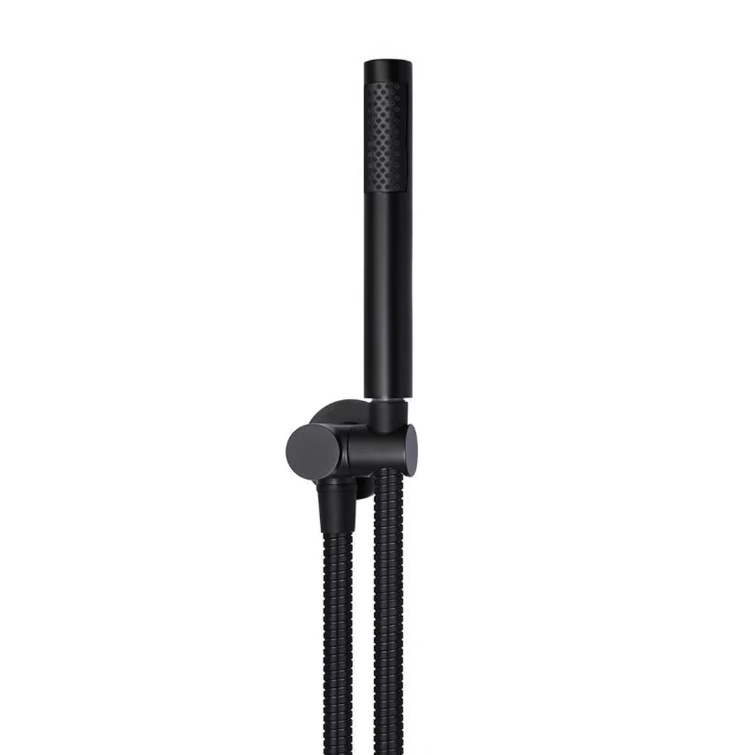 Meir Round Hand Shower On Swivel Bracket Matte Black - Image 2