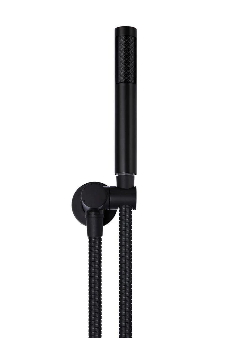 Meir Round Hand Shower On Swivel Bracket Matte Black - Image 8