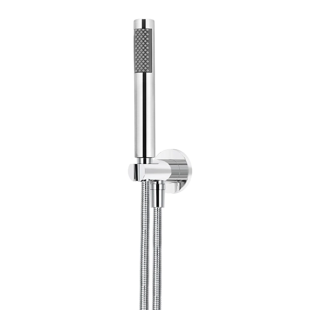 Meir Round Hand Shower On Fixed Bracket Polished Chrome - Image 3