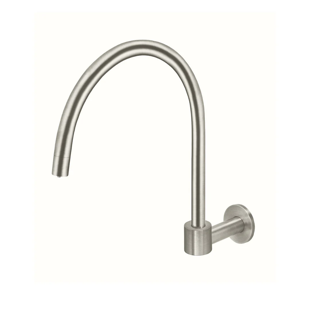 Meir Round High Rise Swivel Wall Spout Brushed Nickel