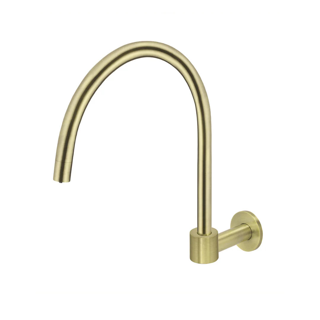 Meir Round High Rise Swivel Wall Spout Lustre Bronze