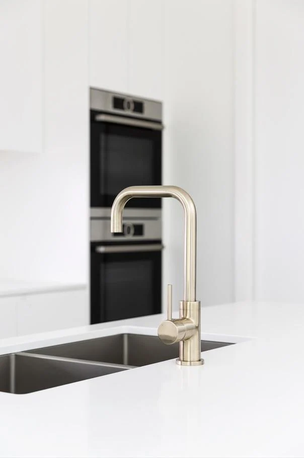 Meir Round Kitchen Mixer Tap Brushed Nickel - Image 15