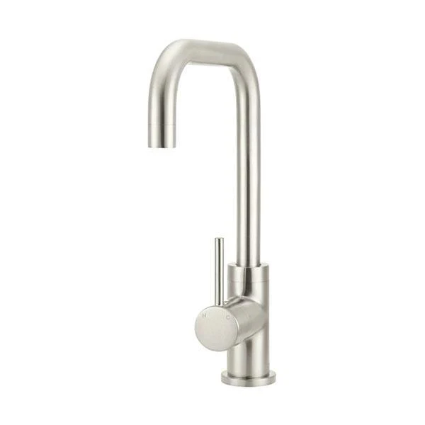 Meir Round Kitchen Mixer Tap Brushed Nickel - Image 4
