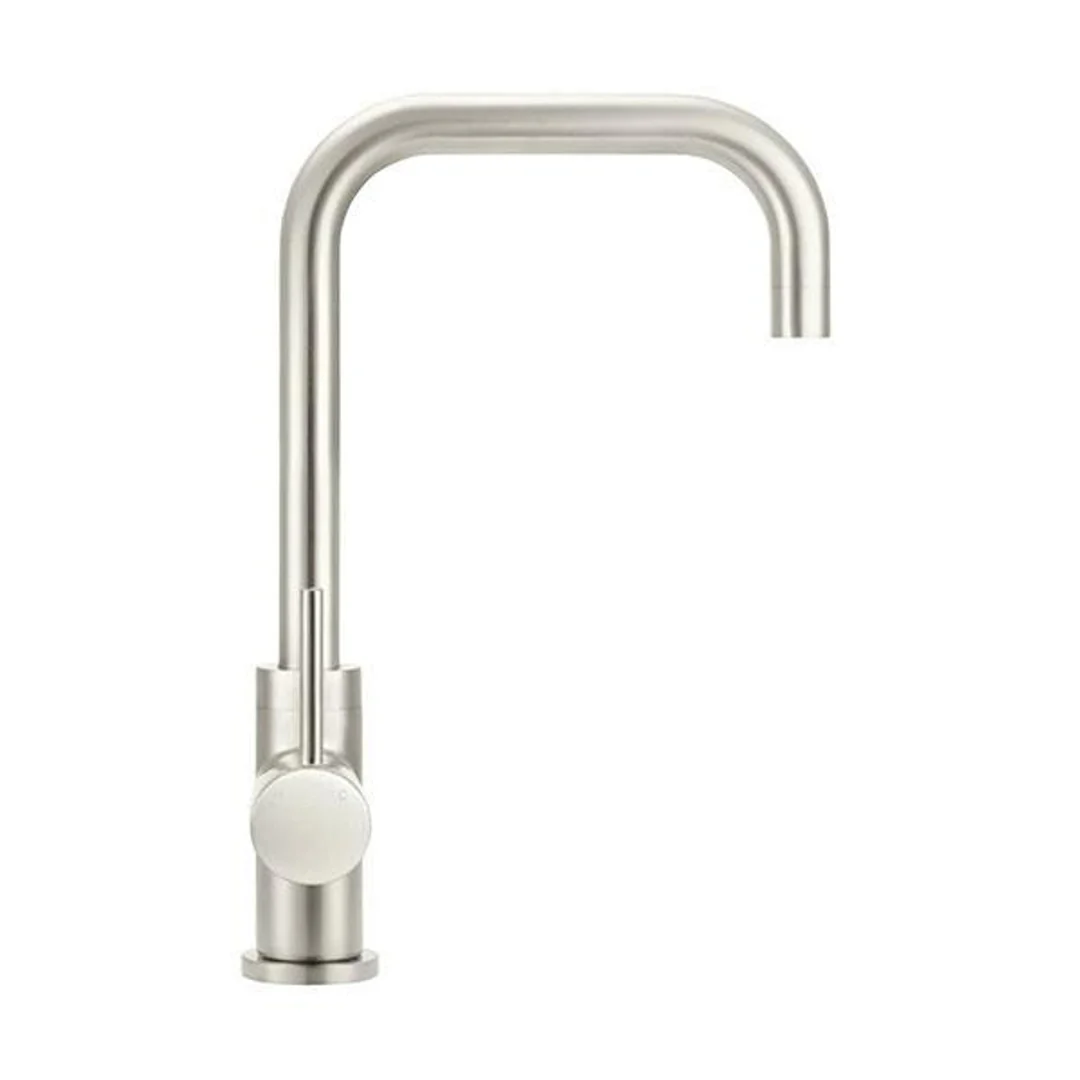 Meir Round Kitchen Mixer Tap Brushed Nickel - Image 7