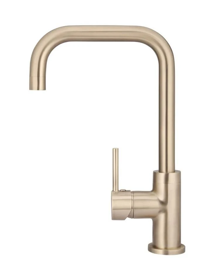 Meir Round Kitchen Mixer Tap Champagne - Image 10