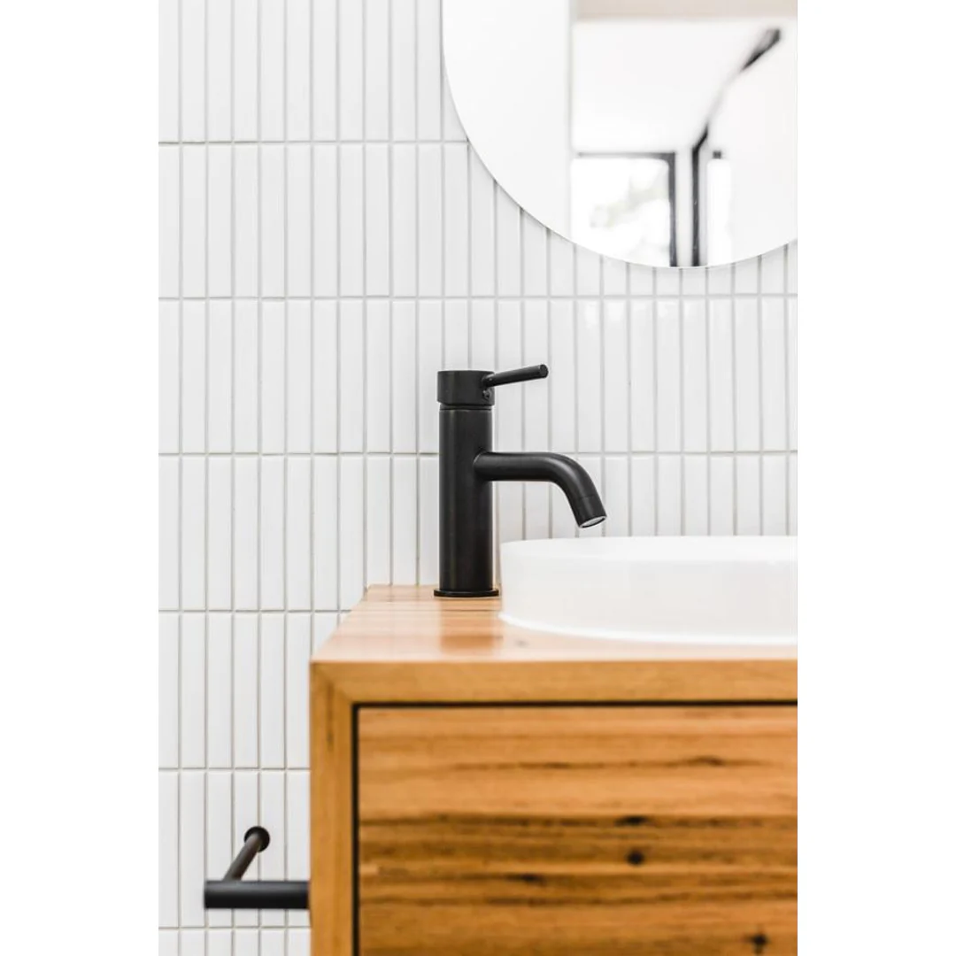 Meir Round Basin Mixer Curved Matte Black - Image 6