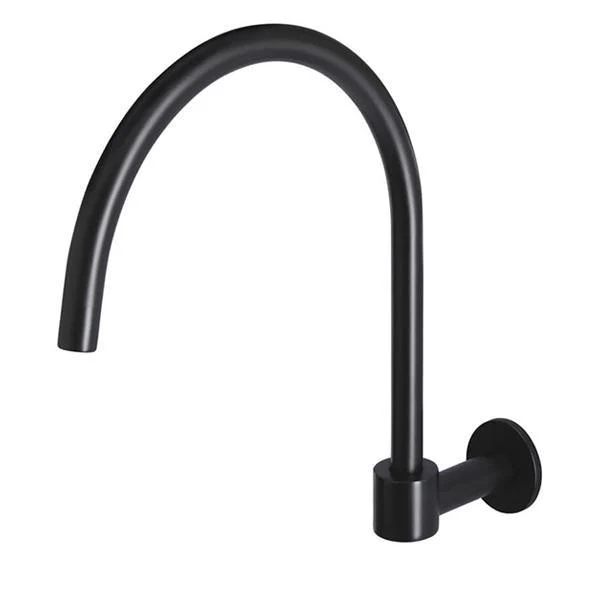 Meir Round High Rise Swivel Wall Spout Matte Black - Image 3