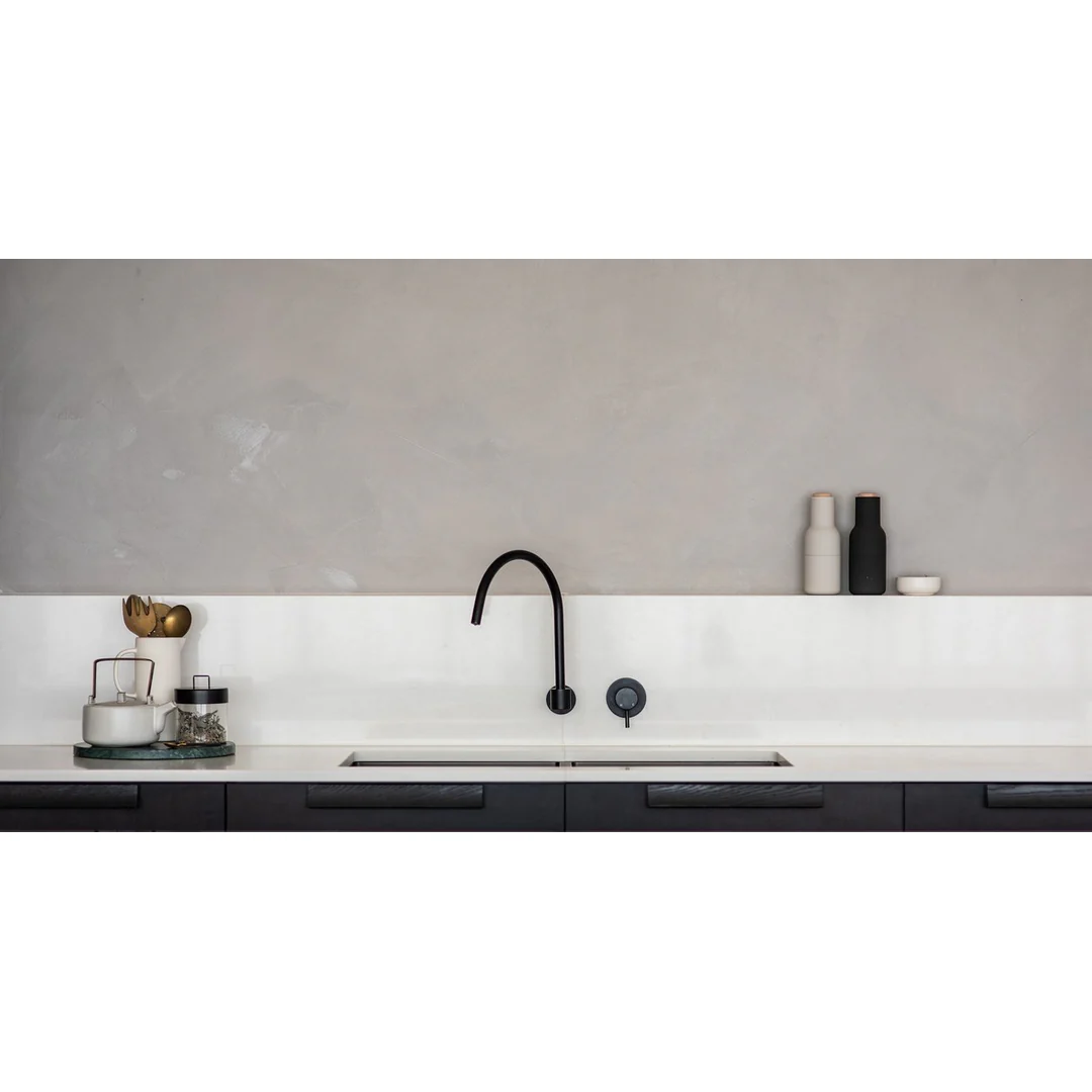 Meir Round High Rise Swivel Wall Spout Matte Black - Image 5