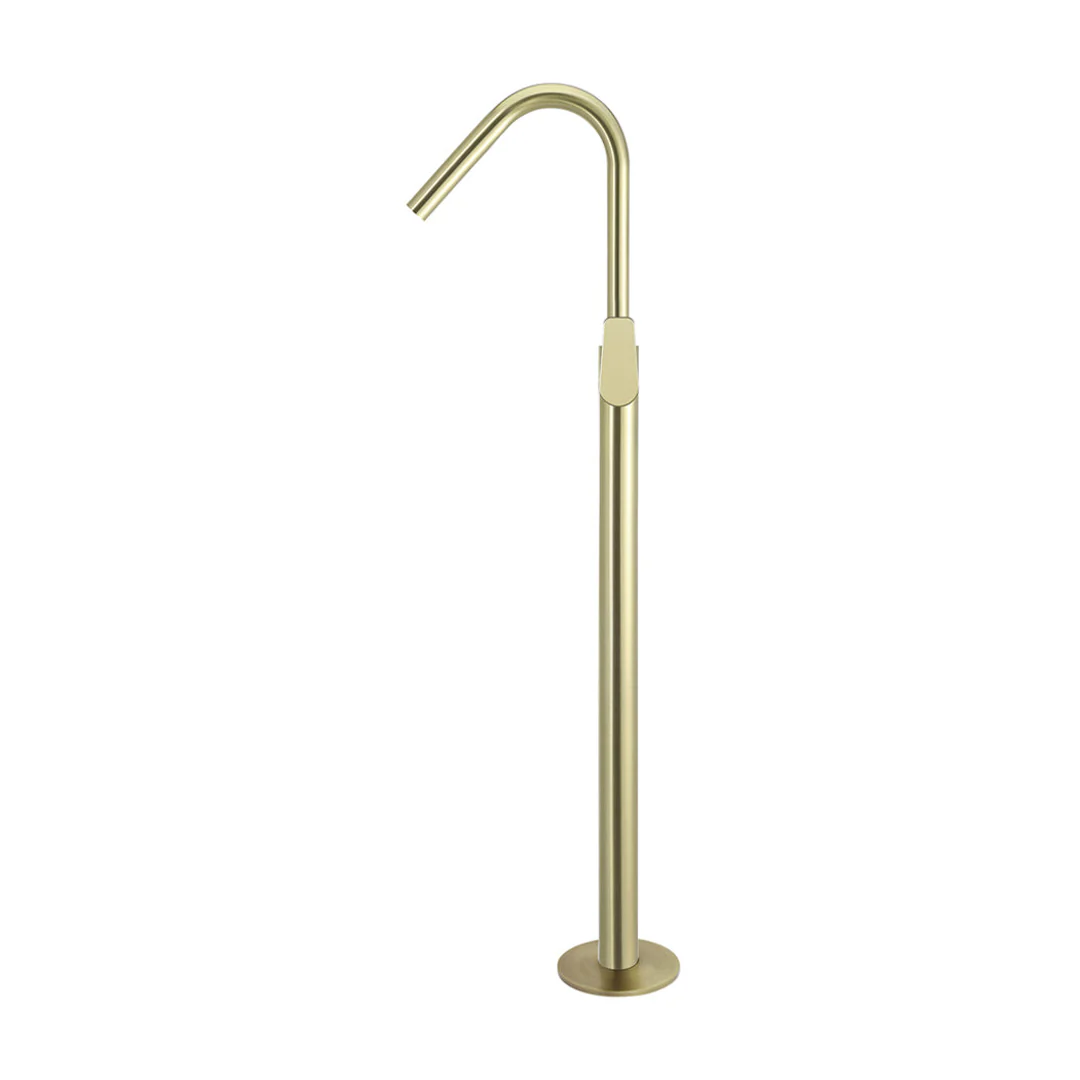 Meir Round Paddle Freestanding Bath Spout And Hand Shower Tiger Bronze - Image 3