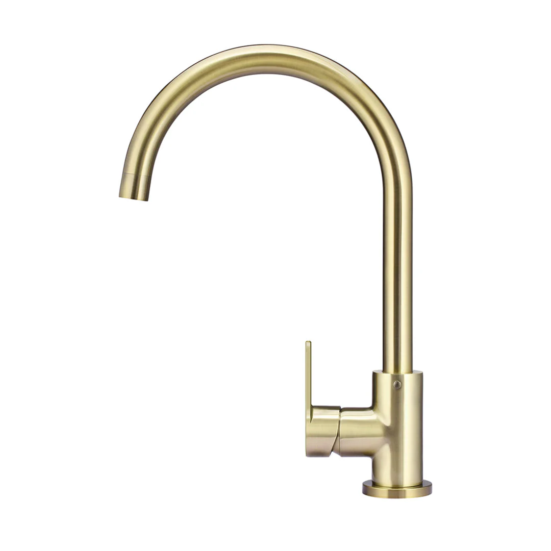 Meir Round Paddle Gooseneck Kitchen Mixer Tap Tiger Bronze - Image 3
