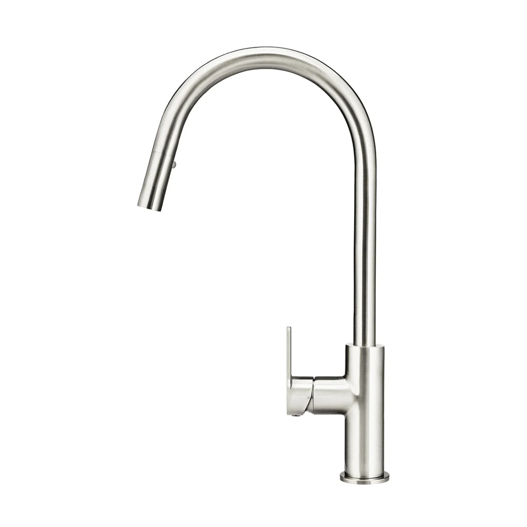 Meir Round Paddle Piccola Pull Out Kitchen Mixer Tap Brushed Nickel - Image 3