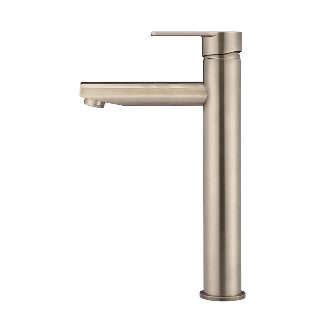 Meir Round Paddle Tall Basin Mixer Champagne - Image 3