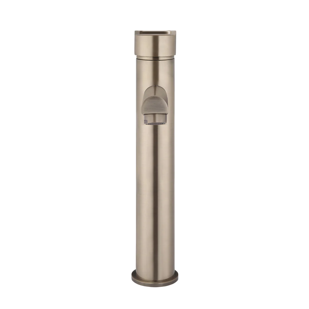 Meir Round Paddle Tall Basin Mixer Champagne - Image 4