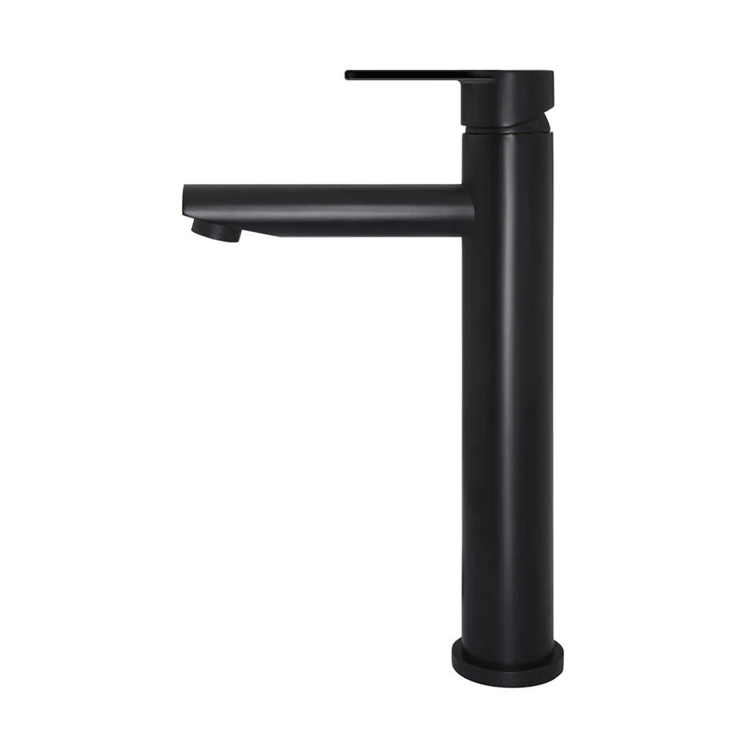 Meir Round Paddle Tall Basin Mixer Matte Black - Image 3