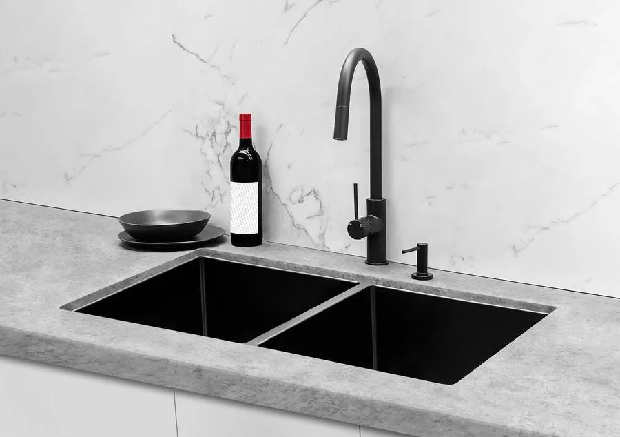 Meir Piccola Out Kitchen Mixer Tap Matte Black - Image 8