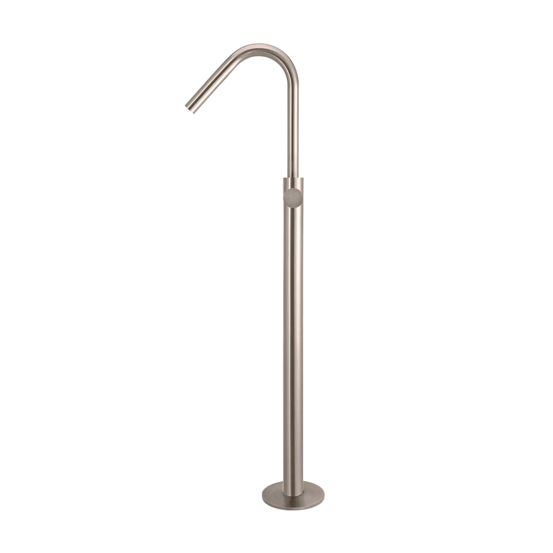 Meir Round Pinless Freestanding Bath Spout And Hand Shower Champagne - Image 3