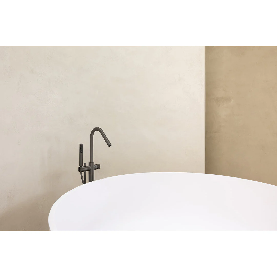 Meir Round Pinless Freestanding Bath Spout And Hand Shower Shadow - Image 5