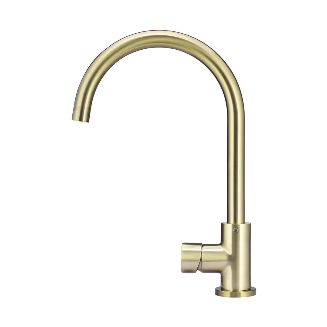 Meir Round Pinless Gooseneck Kitchen Mixer Tap Tiger Bronze - Image 3